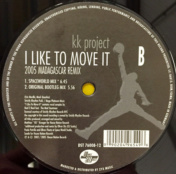 K.K. Project : I Like To Move It (2005 Madagascar Remix) (12")
