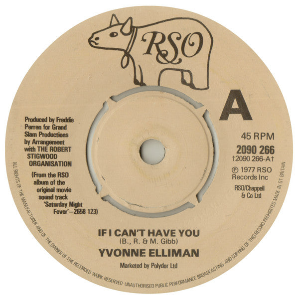 Yvonne Elliman : If I Can't Have You (7", Single, 4-p)
