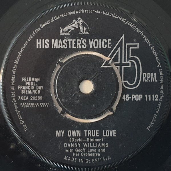 Danny Williams : My Own True Love (7", Single)
