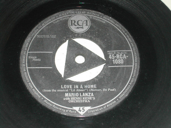 Mario Lanza : Love In A Home / Do You Wonder (7", Single, tri)