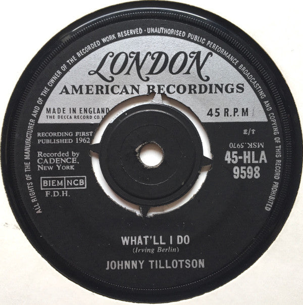 Johnny Tillotson : Send Me The Pillow You Dream On (7")