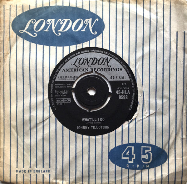 Johnny Tillotson : Send Me The Pillow You Dream On (7")