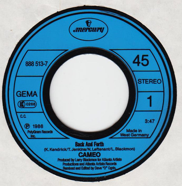 Cameo : Back And Forth (7", Single)