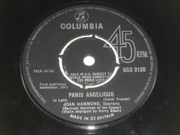 Joan Hammond : Ave Maria (7", RP)