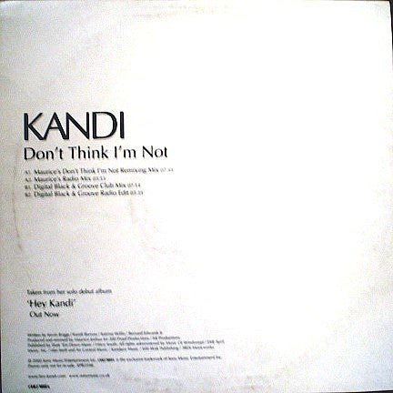 Kandi : Don't Think I'm Not (12", Promo)