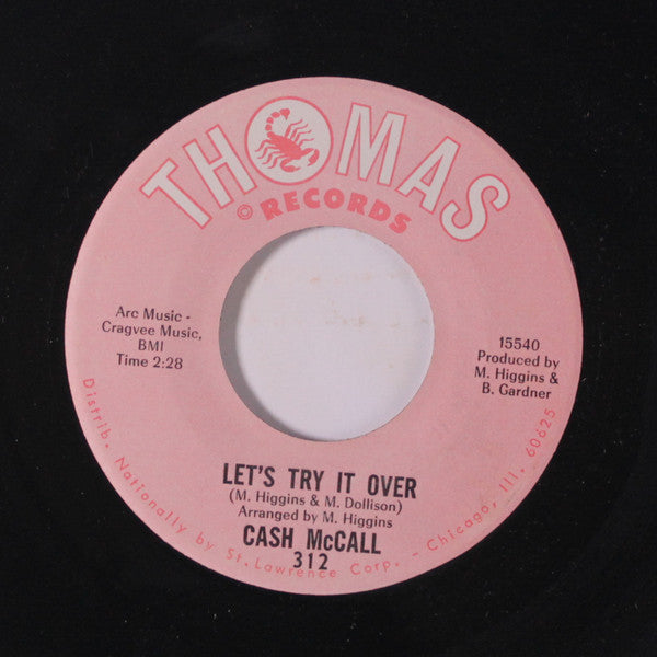 Cash McCall : Let's Try It Over / It's Wonderful (To Be In Love) (7")
