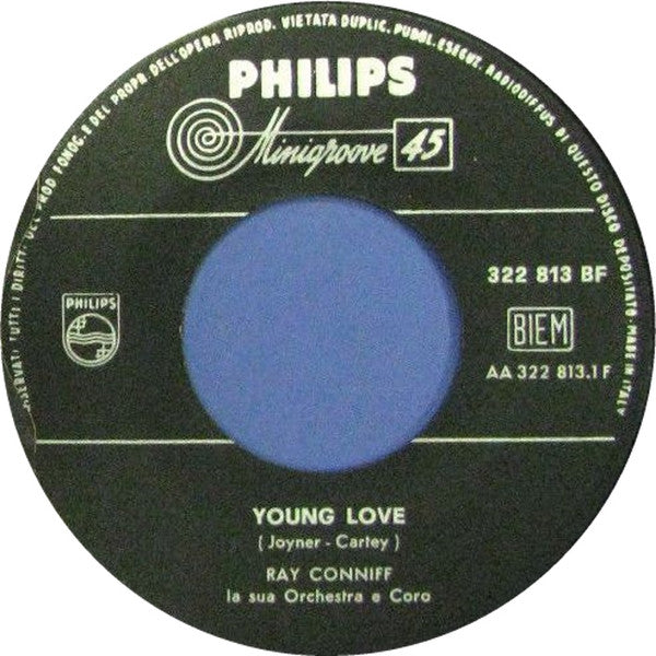 Ray Conniff : Young Love / Three Coins In The Fountain (7")