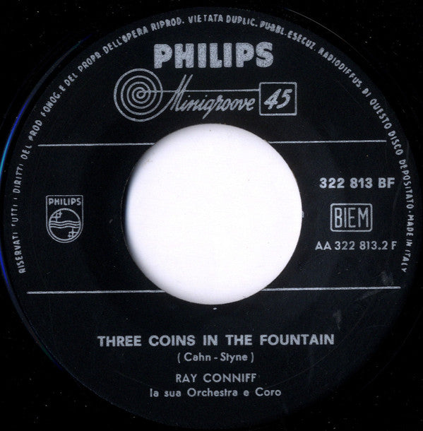 Ray Conniff : Young Love / Three Coins In The Fountain (7")