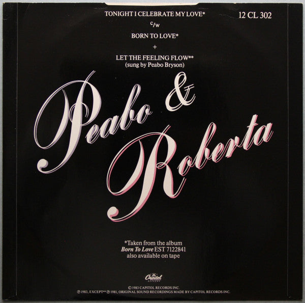 Peabo Bryson : Tonight I Celebrate My Love (12", Single)