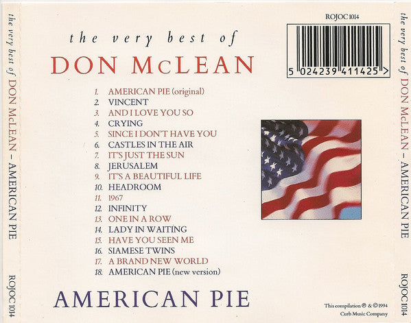 Don McLean : The Very Best Of Don McLean - American Pie (CD, Comp)