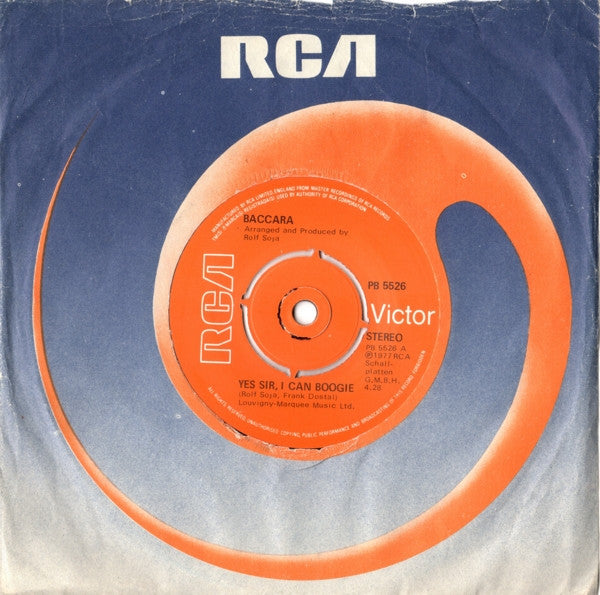 Baccara : Yes Sir, I Can Boogie (7", Single, Kno)