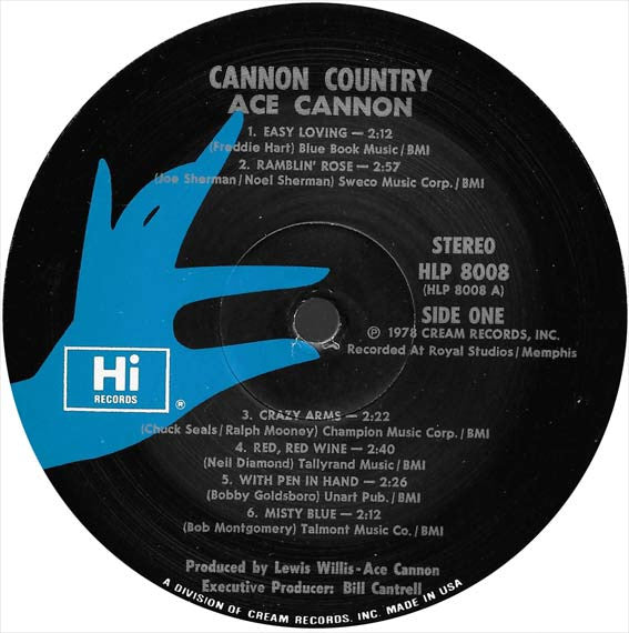 Ace Cannon : Cannon Country (LP, RE)
