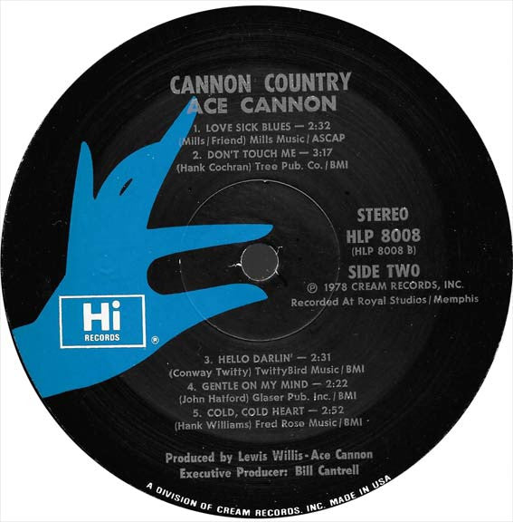 Ace Cannon : Cannon Country (LP, RE)
