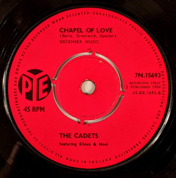 The Cadets (2) Featuring Eileen Reid (2) : I Gave My Wedding Dress Away / Chapel Of Love (7", Single)