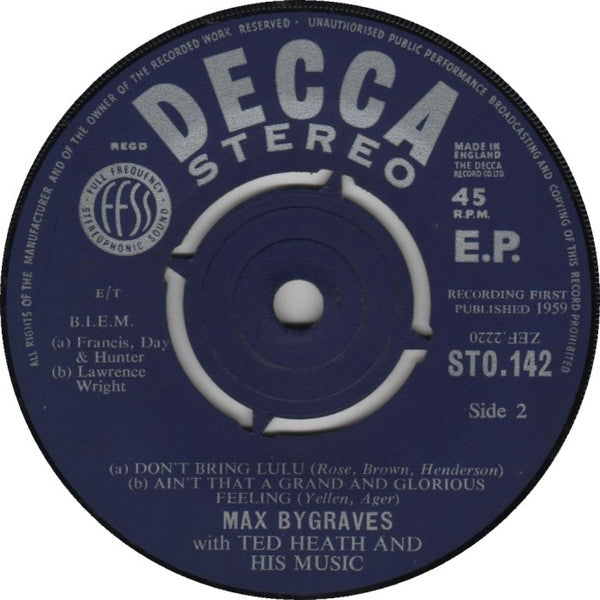 Max Bygraves : Max And Ted: The Hits Of The Twenties - Vol. 2 (7", EP)