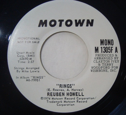 Reuben Howell : Rings (7", Mono, Promo)