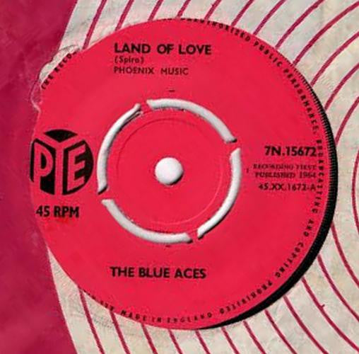 The Blue Aces : Land Of Love (7", Single)