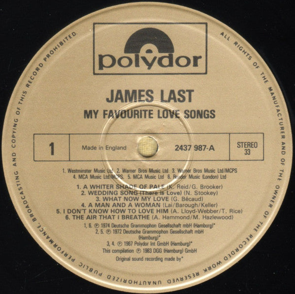 James Last : My Favorite Love Songs (LP, Comp)