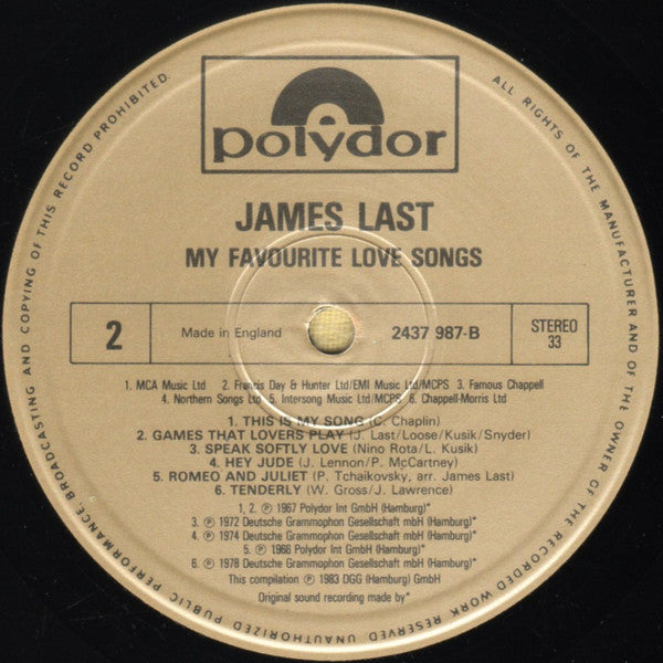 James Last : My Favorite Love Songs (LP, Comp)
