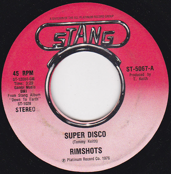 The Rimshots : Super Disco (7", Single)