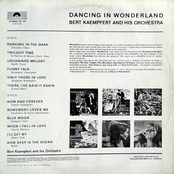 Bert Kaempfert & His Orchestra : Dancing In Wonderland (LP, Album)