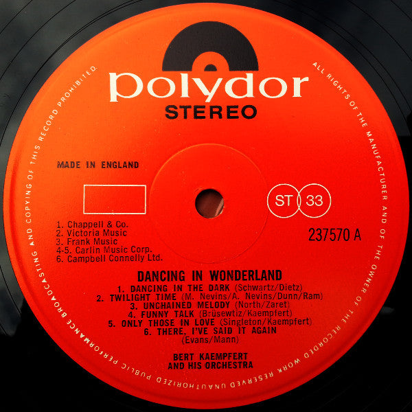 Bert Kaempfert & His Orchestra : Dancing In Wonderland (LP, Album)