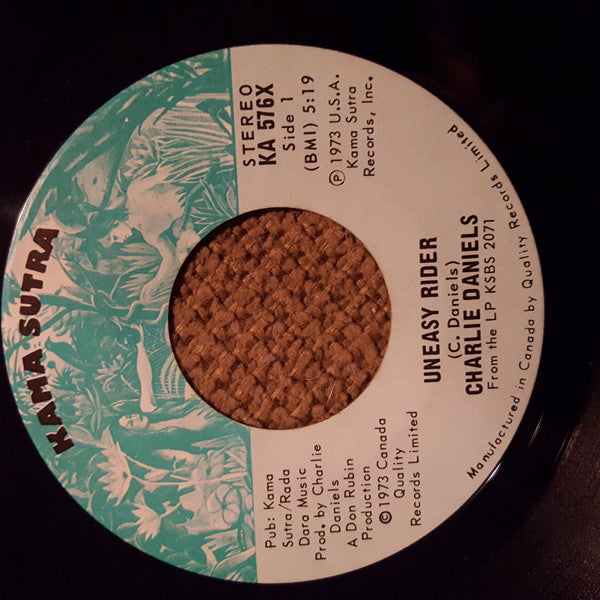 Charlie Daniels : Uneasy Rider / Funky Junky (7")