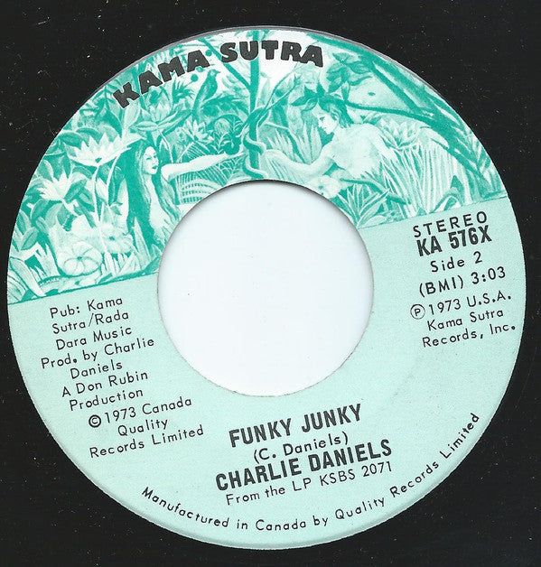 Charlie Daniels : Uneasy Rider / Funky Junky (7")