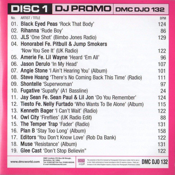 Various : DMC DJ Promo DJO 132 (2xCD, Comp, Promo)