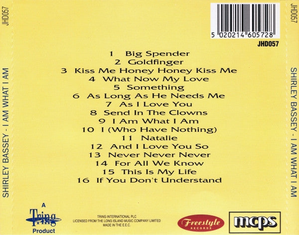 Shirley Bassey : I Am What I Am (CD, Album, RE)