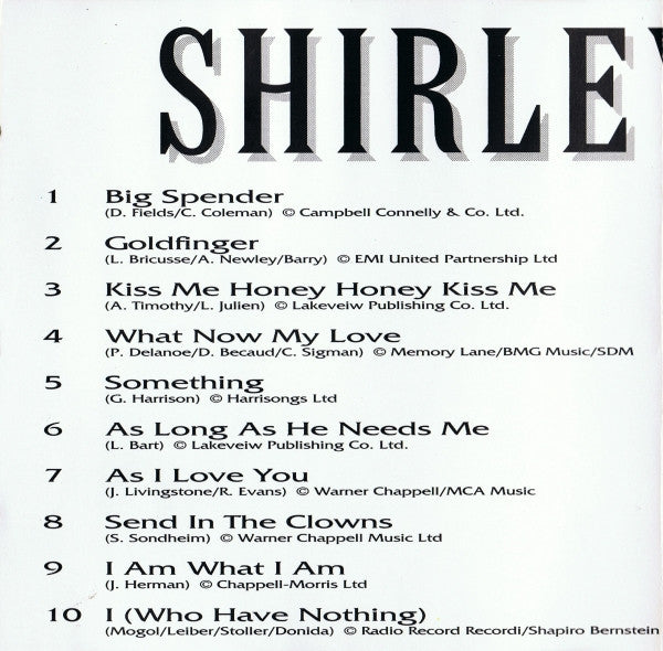Shirley Bassey : I Am What I Am (CD, Album, RE)