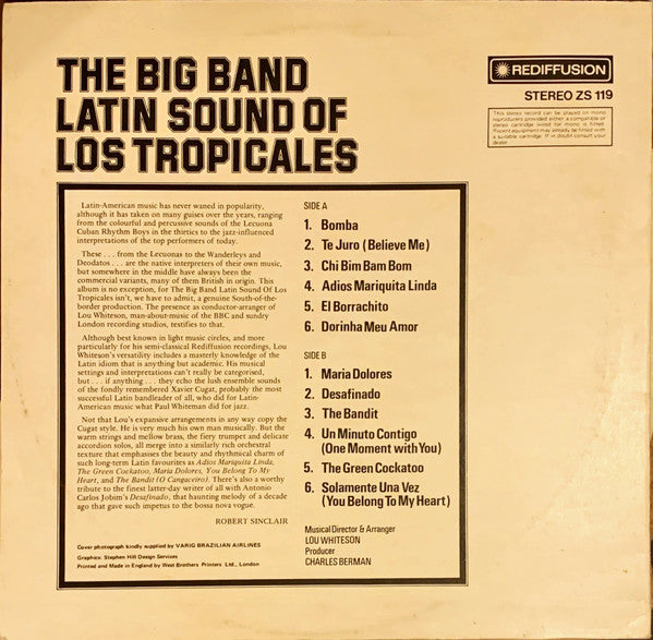 Los Tropicales (5) : The Big Band Latin Sound Of Los Tropicales (LP, Album)