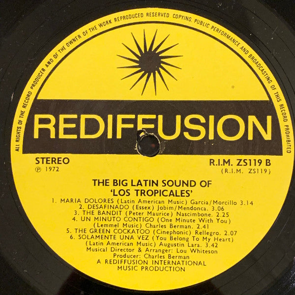 Los Tropicales (5) : The Big Band Latin Sound Of Los Tropicales (LP, Album)