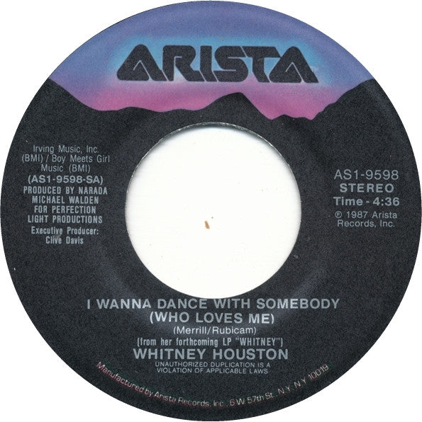 Whitney Houston : I Wanna Dance With Somebody (Who Loves Me) (7", Single)