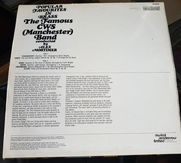 CWS (Manchester) Band Conducted By Alex Mortimer : Popular Favourites In Brass (LP, Comp)