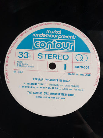 CWS (Manchester) Band Conducted By Alex Mortimer : Popular Favourites In Brass (LP, Comp)