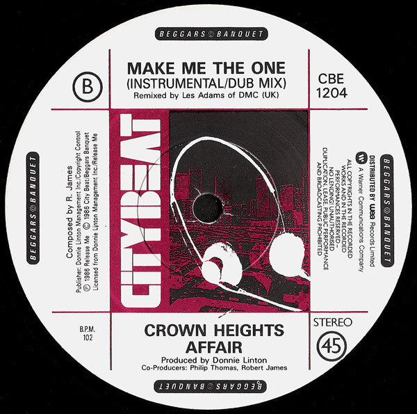 Crown Heights Affair : Make Me The One (12")