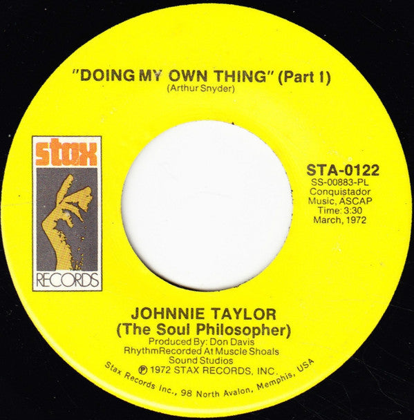 Johnnie Taylor : Doing My Own Thing (7")