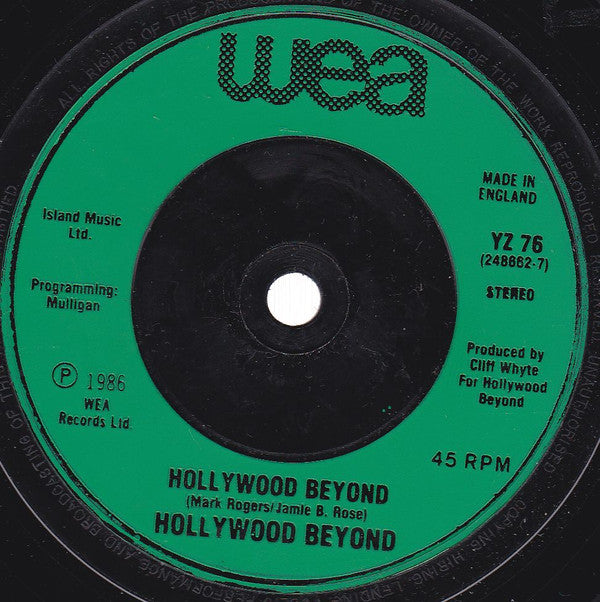 Hollywood Beyond : What's The Colour Of Money? (7", Single, Gre)