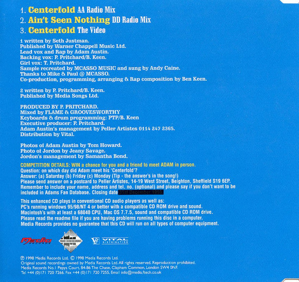 Adam Austin : Centerfold (CD, Single, Enh)