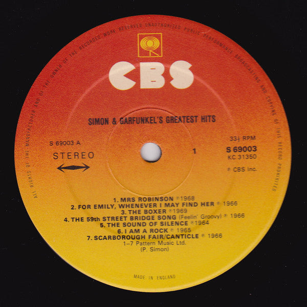 Simon & Garfunkel : Simon And Garfunkel's Greatest Hits (LP, Comp, RE, Sun)