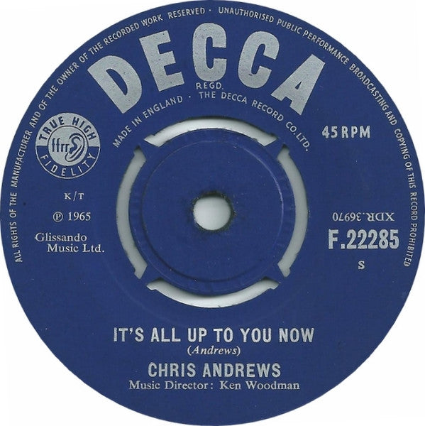 Chris Andrews (3) : To Whom It Concerns (7", Single)