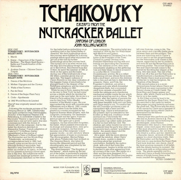 Pyotr Ilyich Tchaikovsky, Sinfonia Of London, John Hollingsworth : Excerpts From The Nutcracker Ballet (LP, RE)