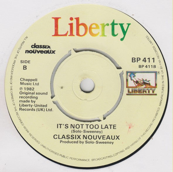 Classix Nouveaux : Because You're Young (7", Single)