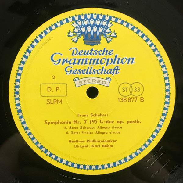 Franz Schubert, Berliner Philharmoniker, Karl Böhm : Symphonie Nr. 7 (9) Op. Posth. (LP)
