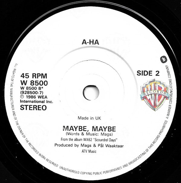 a-ha : Cry Wolf (7", Single, Ltd, Fol)