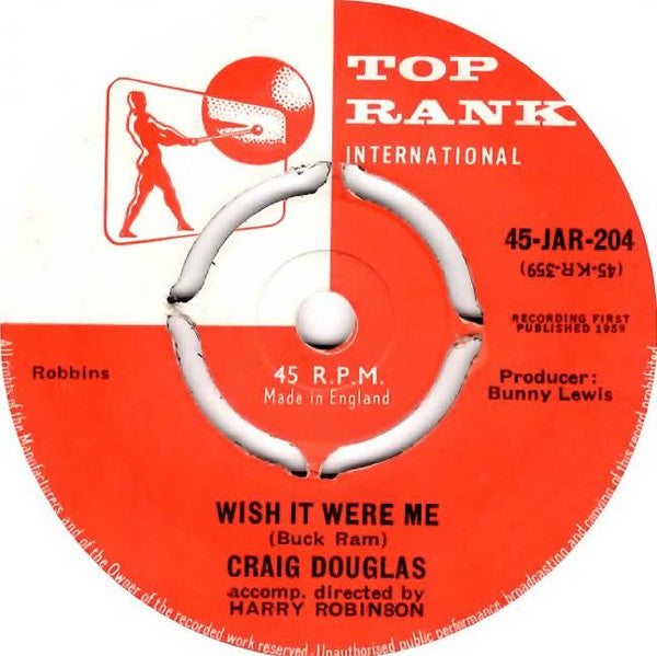 Craig Douglas (2) : Wish It Were Me (7", Single, 4 P)