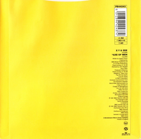 Pop Will Eat Itself : X Y & Zee (7", Single)