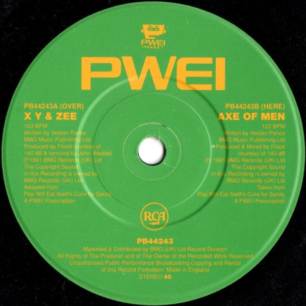 Pop Will Eat Itself : X Y & Zee (7", Single)