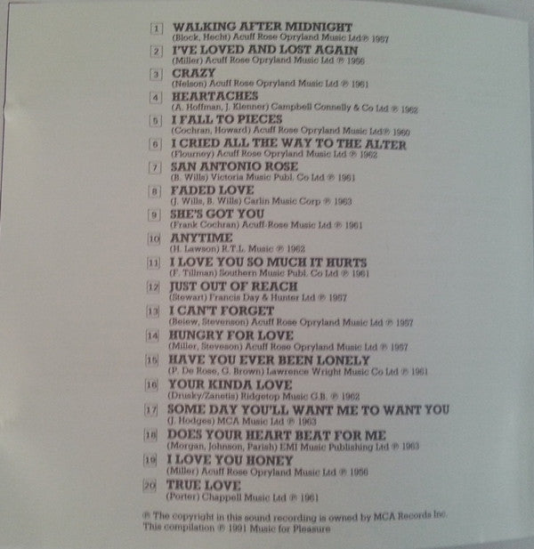 Patsy Cline : Love Songs (CD, Comp)